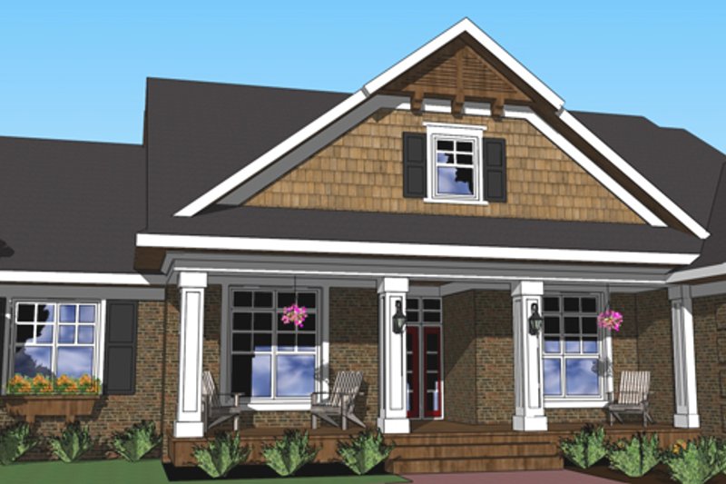 Dream House Plan - Exterior - Other Elevation 1 for Craftsman House Plan #51-510 - 3 bed, 2 bath