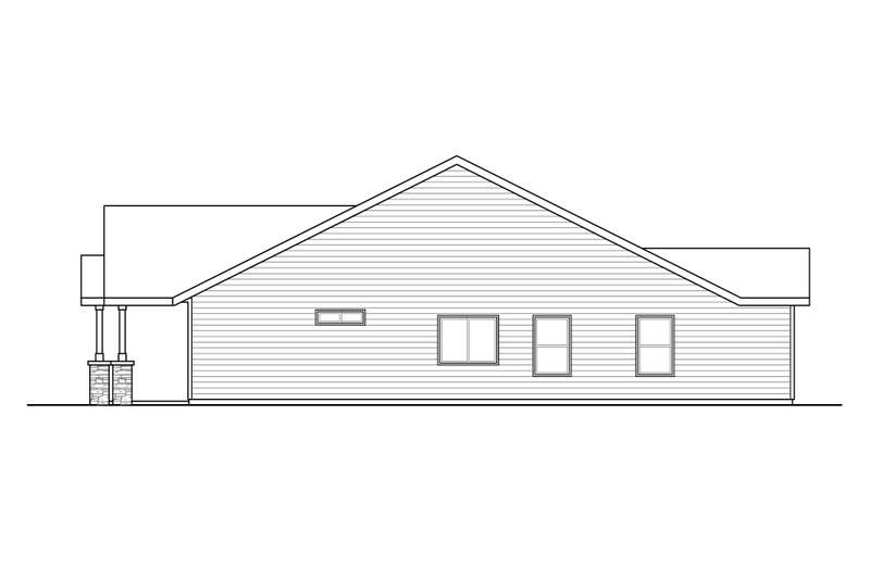 House Blueprint - Exterior - Other Elevation 1 for Ranch House Plan #124-1298 - 6 bed, 4 bath