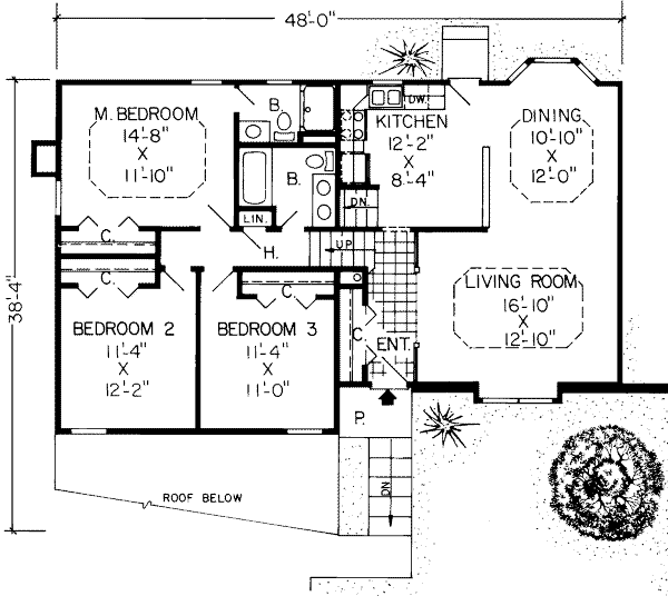 Tudor Floor Plan - Main Floor Plan #312-218