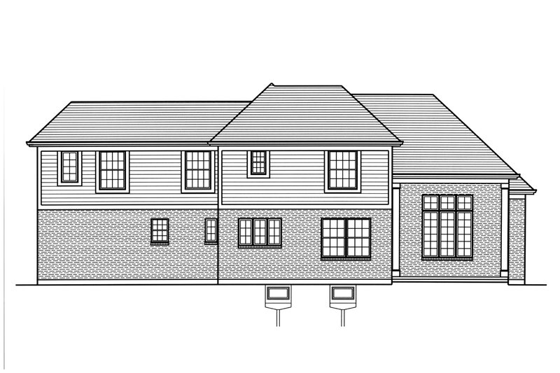 Architectural House Design - Exterior - Rear Elevation for Craftsman House Plan #46-898 - 3 bed, 2.5 bath
