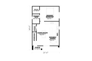 Floor Plan - Main Floor for Modern House Plan #1112-5 - 3 bed, 2.5 bath