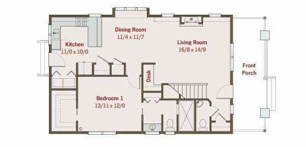 Craftsman Floor Plan - Main Floor Plan #461-24