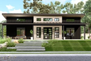 Contemporary Exterior - Front Elevation Plan #1064-290