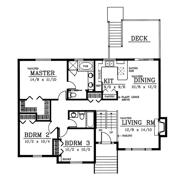 Home Plan - Traditional Floor Plan - Main Floor Plan #100-303