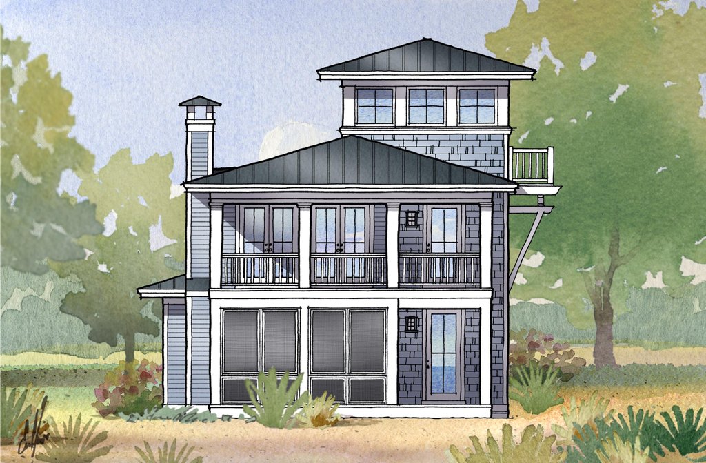 Beach Style House Plan - 3 Beds 3 Baths 2157 Sq/Ft Plan #901-113