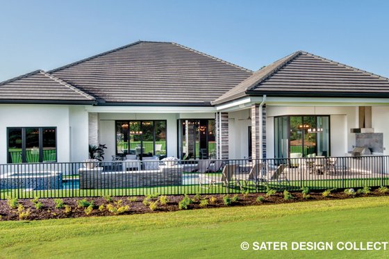 Exterior - Rear Elevation for Contemporary House Plan #930-477 - 4 bed, 5 bath