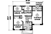 Contemporary Style House Plan - 3 Beds 1 Baths 1501 Sq/Ft Plan #25-4351 