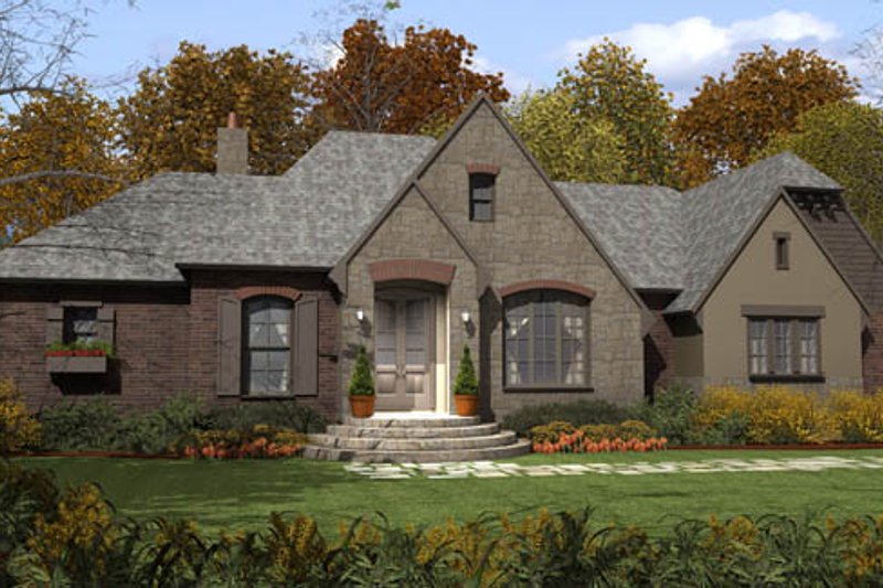Dream House Plan - European Exterior - Front Elevation Plan #406-9610
