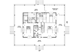 Floor Plan - Main Floor for Country House Plan #81-241 - 3 bed, 2.5 bath