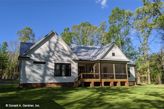Exterior - Rear Elevation for Farmhouse House Plan #929-1053 - 3 bed, 2.5 bath
