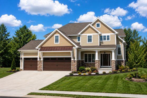 Exterior - Front Elevation 3 for Craftsman House Plan #20-2366 - 3 bed, 2.5 bath