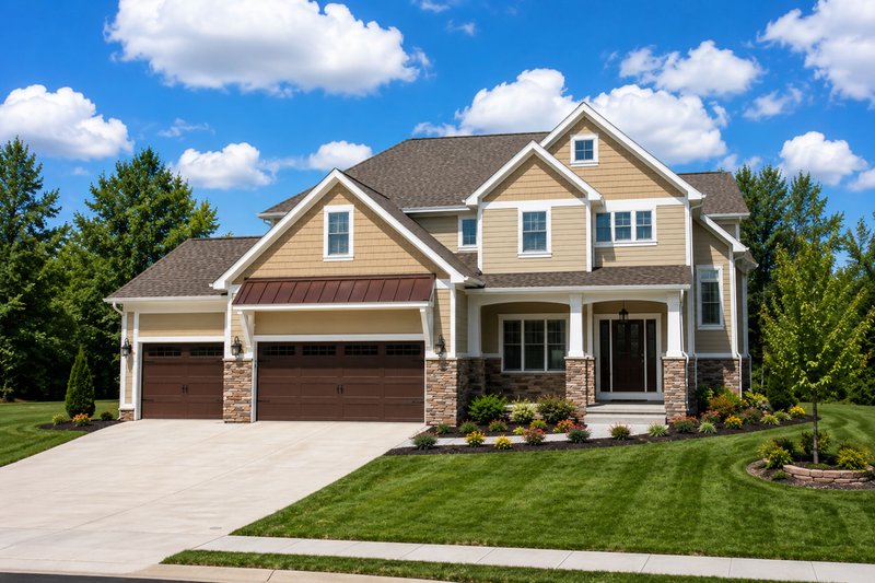 Architectural House Design - Exterior - Front Elevation 3 for Craftsman House Plan #20-2366 - 3 bed, 2.5 bath