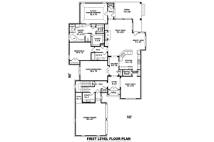 Floor Plan - Main Floor for European House Plan #81-1282 - 3 bed, 3 bath