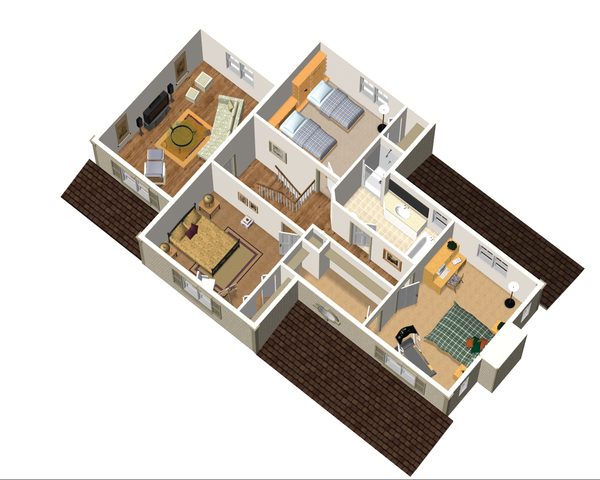 Country Floor Plan - Upper Floor Plan #25-4682