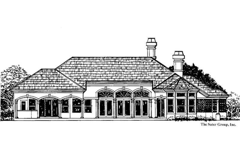 Dream House Plan - Exterior - Front Elevation 5 for Mediterranean House Plan #930-44 - 3 bed, 4.5 bath