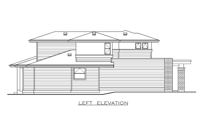 House Plan Design - Exterior - Other Elevation 1 for Modern House Plan #1100-22 - 3 bed, 2.5 bath