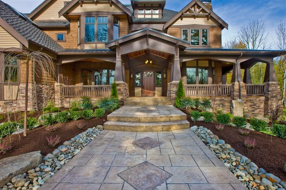 Exterior - Front Elevation 8 for Craftsman House Plan #132-218 - 7 bed, 8.5 bath
