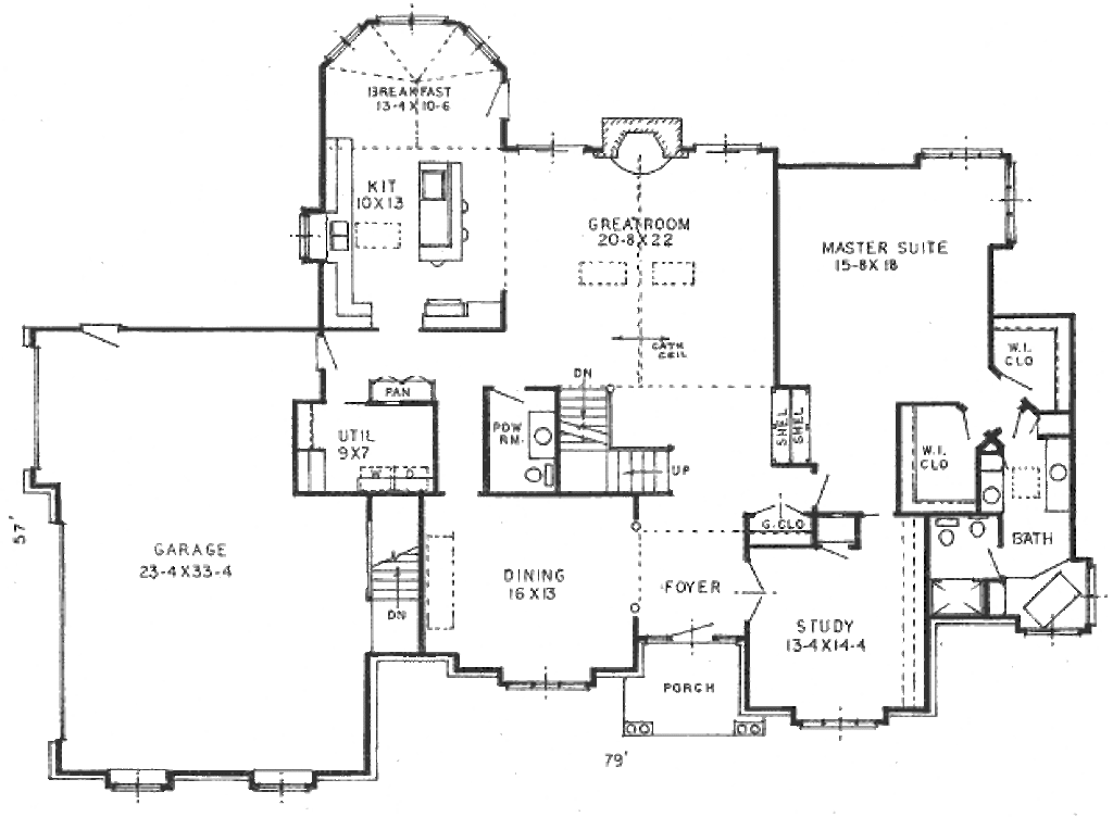 European Style House Plan - 4 Beds 2.5 Baths 2964 Sq/Ft Plan #421-148 ...