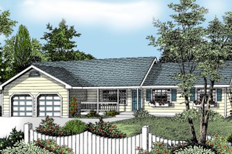 Ranch Style House Plan - 3 Beds 2 Baths 1487 Sq/Ft Plan #97-117
