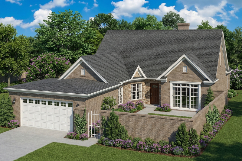 Traditional Style House Plan - 4 Beds 3 Baths 2469 Sq/Ft Plan #17-3174 Exterior