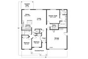 Traditional Style House Plan - 3 Beds 2 Baths 1501 Sq/Ft Plan #124-822 