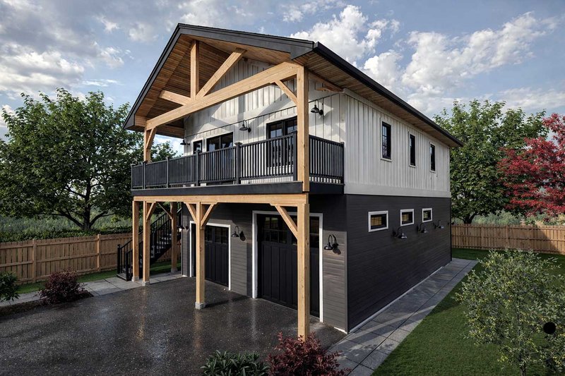 Dream House Plan - Exterior - Front Elevation 3 for Farmhouse House Plan #1101-64 - 3 bed, 1 bath