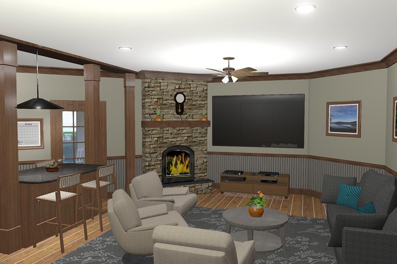 House Blueprint - Interior - Dining Room for Craftsman House Plan #56-718 - 3 bed, 2.5 bath