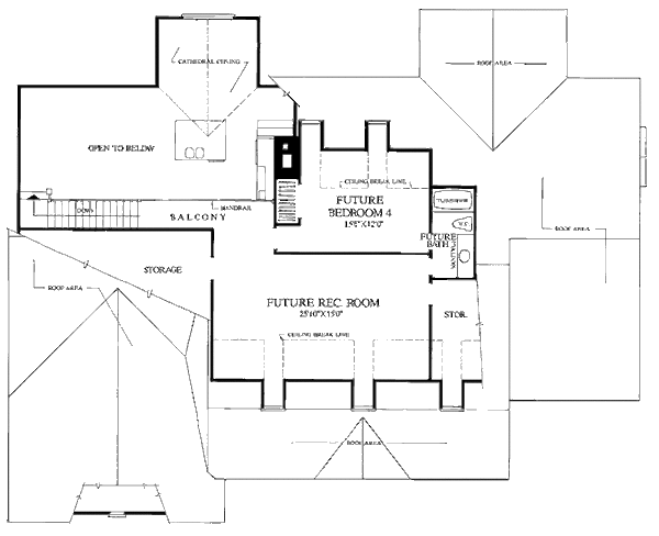 Home Plan - Country Floor Plan - Upper Floor Plan #137-156
