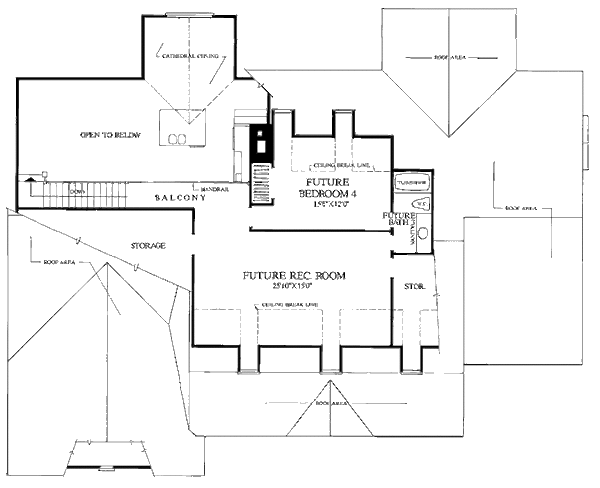 Dream House Plan - Country Floor Plan - Upper Floor Plan #137-156