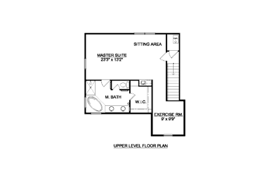 Floor Plan - Upper Floor for Adobe / Southwestern House Plan #116-295 - 3 bed, 2.5 bath