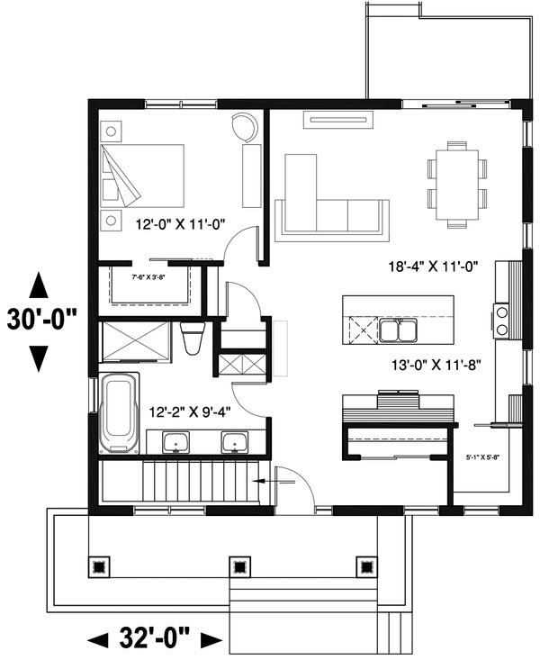 Modern Floor Plan - Main Floor Plan #23-2677