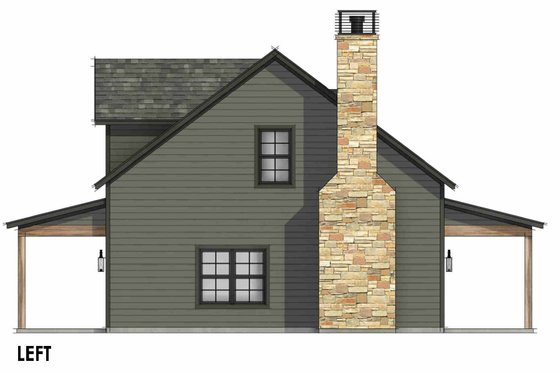 Exterior - Other Elevation for Cabin House Plan #1096-167 - 3 bed, 2.5 bath