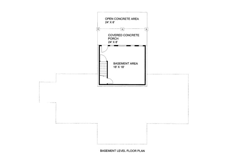 Dream House Plan - Floor Plan - Lower Floor for Craftsman House Plan #117-1037 - 2 bed, 2 bath