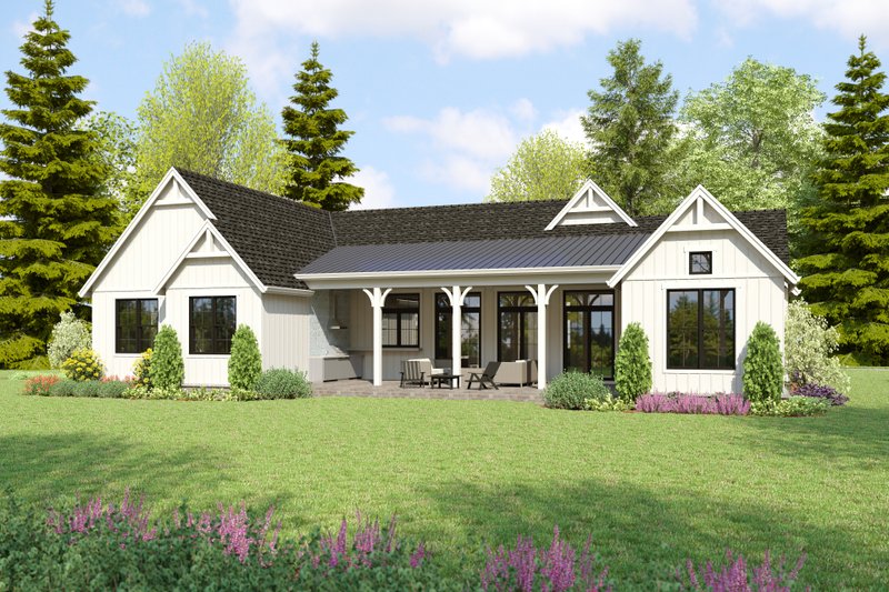Dream House Plan - Exterior - Rear Elevation for Country House Plan #48-1142 - 4 bed, 2.5 bath