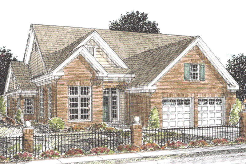 Home Plan - Traditional Exterior - Front Elevation Plan #20-1590