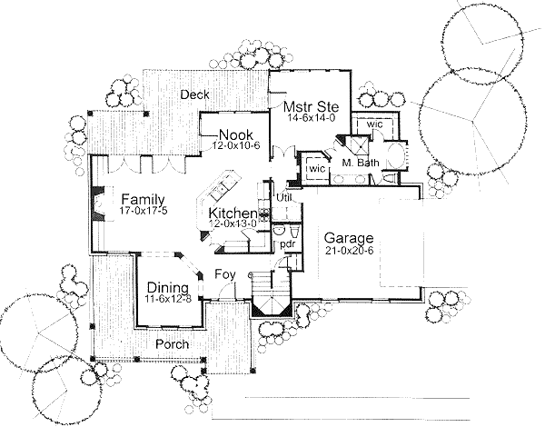 Home Plan - Southern Floor Plan - Main Floor Plan #120-138
