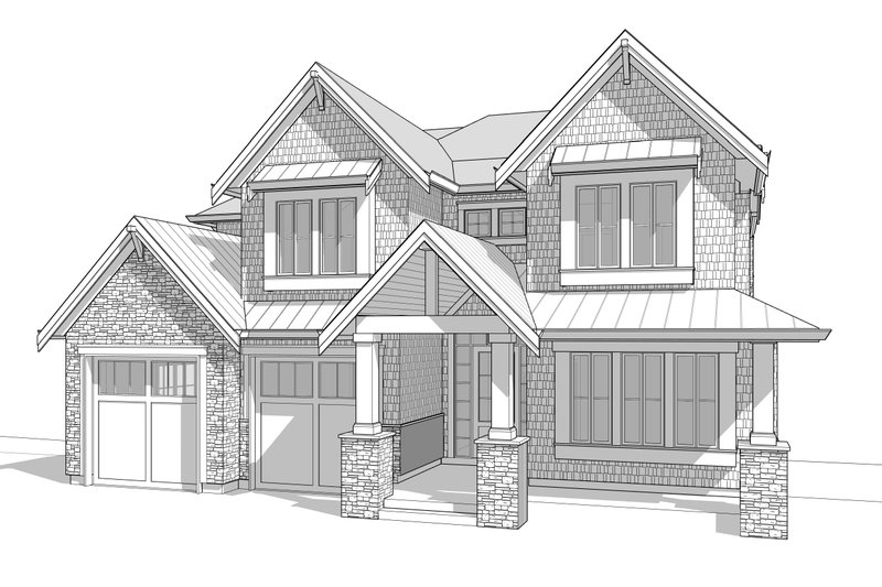 Home Plan - Exterior - Front Elevation 4 for Craftsman House Plan #1114-83 - 4 bed, 2.5 bath
