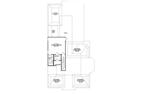 Floor Plan - Upper Floor for Traditional House Plan #81-382 - 3 bed, 3 bath