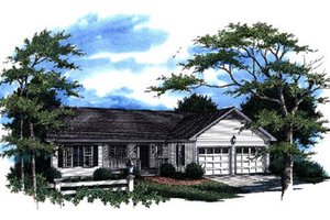 Ranch Exterior - Front Elevation Plan #41-170