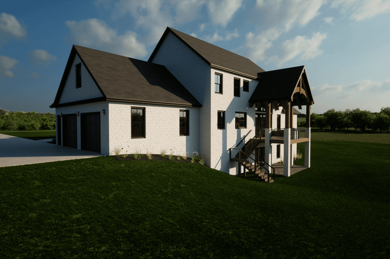 Home Plan - Exterior - Rear Elevation 1 for European House Plan #1116-2 - 4 bed, 3.5 bath