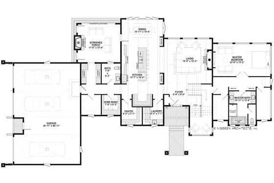 Floor Plan - Main Floor for Modern House Plan #928-395 - 4 bed, 4.5 bath