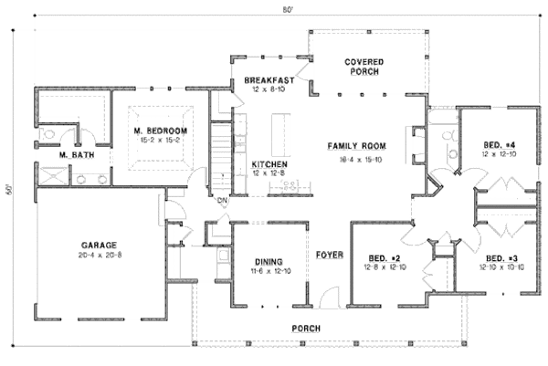 Ranch Floor Plan - Main Floor Plan #67-872