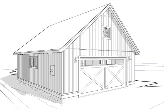 Exterior - Front Elevation 4 for Farmhouse House Plan #895-175, 0 bath