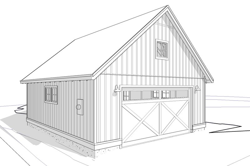 Architectural House Design - Exterior - Front Elevation 4 for Farmhouse House Plan #895-175, 0 bath