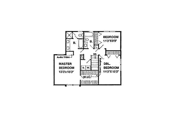 Floor Plan - Upper Floor for Traditional House Plan #116-184 - 3 bed, 2.5 bath