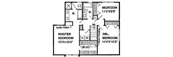 Traditional Floor Plan - Upper Floor Plan #116-184