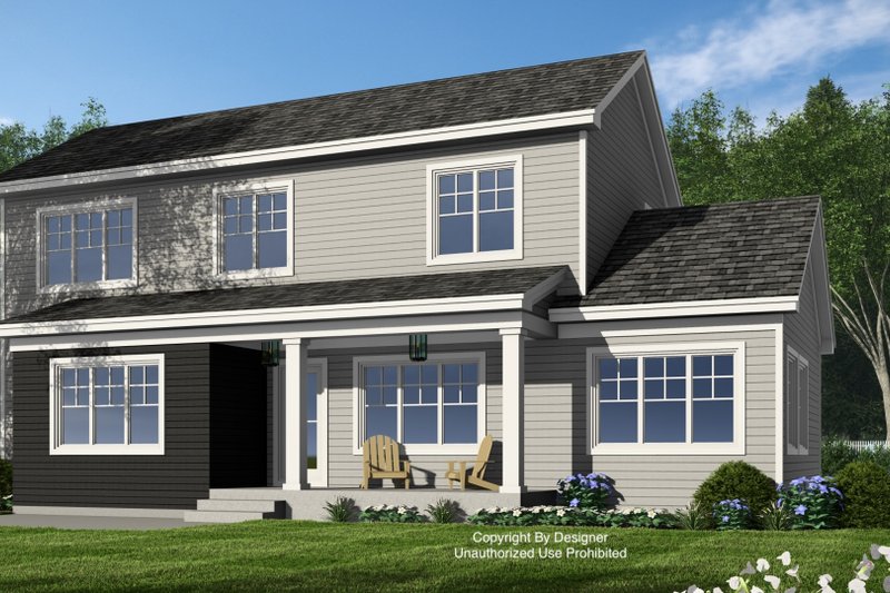 Home Plan - Exterior - Rear Elevation 1 for Craftsman House Plan #51-1368 - 4 bed, 3.5 bath