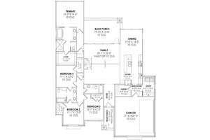 Floor Plan - Main Floor for Traditional House Plan #1096-87 - 4 bed, 3 bath
