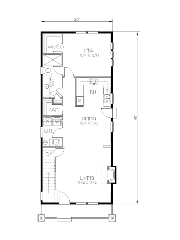 Craftsman Floor Plan - Main Floor Plan #423-3