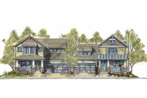 Cottage Exterior - Front Elevation Plan #20-1355